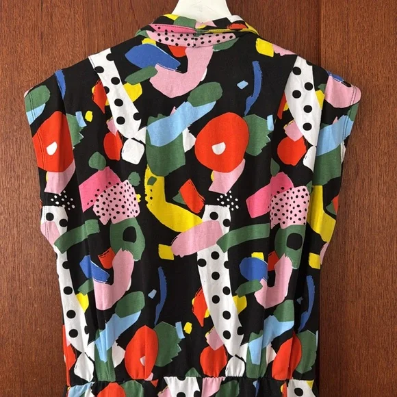 Nooworks Multicolor Abstract Magic Party Jumpsuit. Art by Ashley Mary. Medium. - Picture 10 of 16